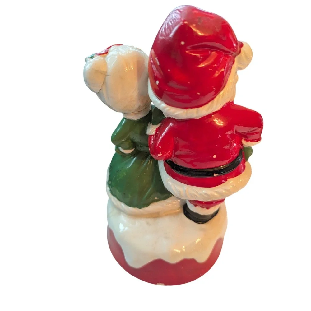 Vintage Mr Mrs Santa Music Box Jingle Bells Dance San Francisco Music Box‎ Co. –